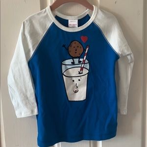 Hanna Andersson cookies and milk shirt